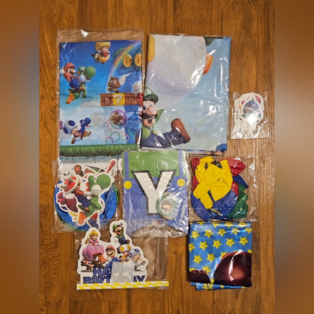Super Mario Party Supplies Set - Multicolor
